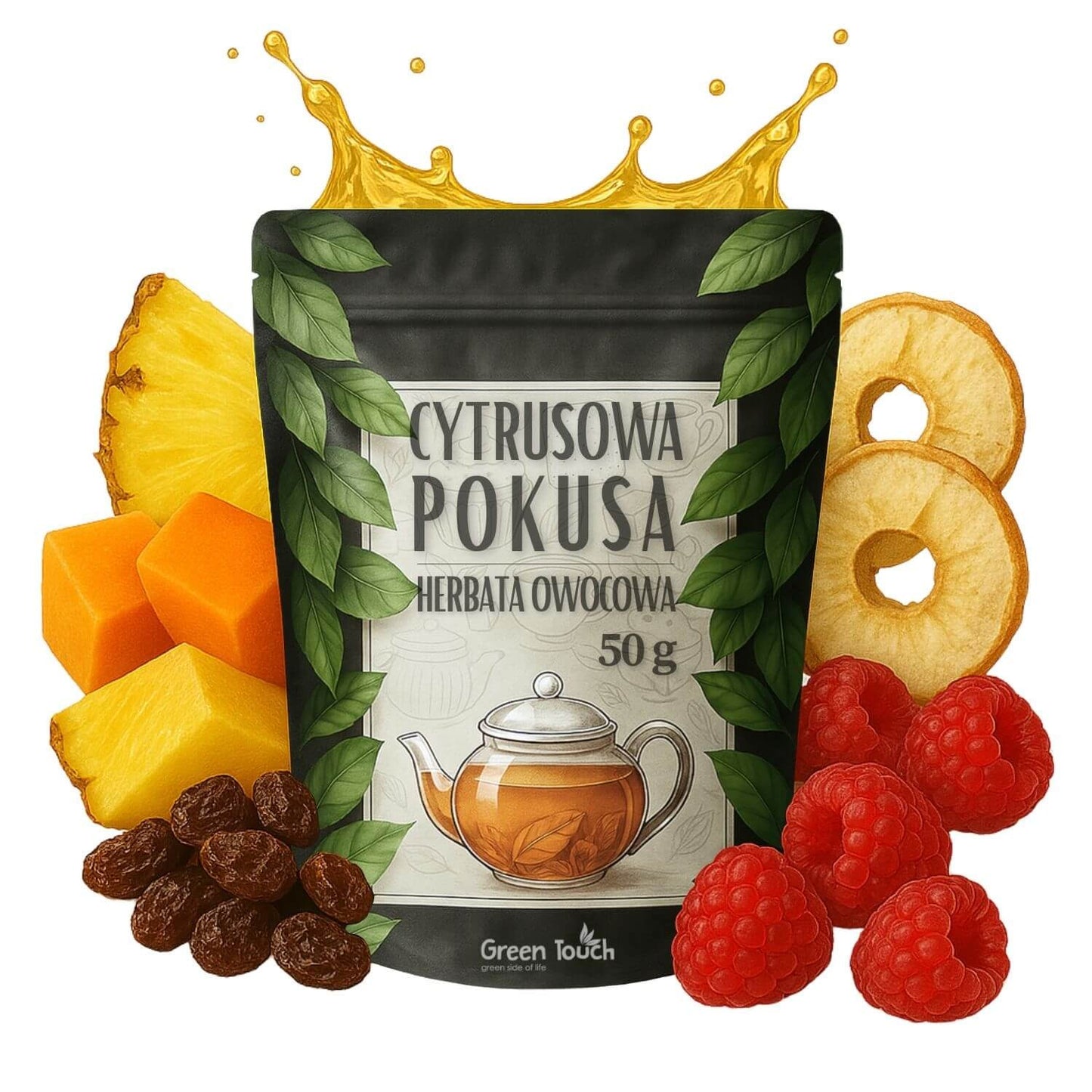 Cytrusowa pokusa 50 g - herbata owocowa orzeźwiająca z ananasem i papają