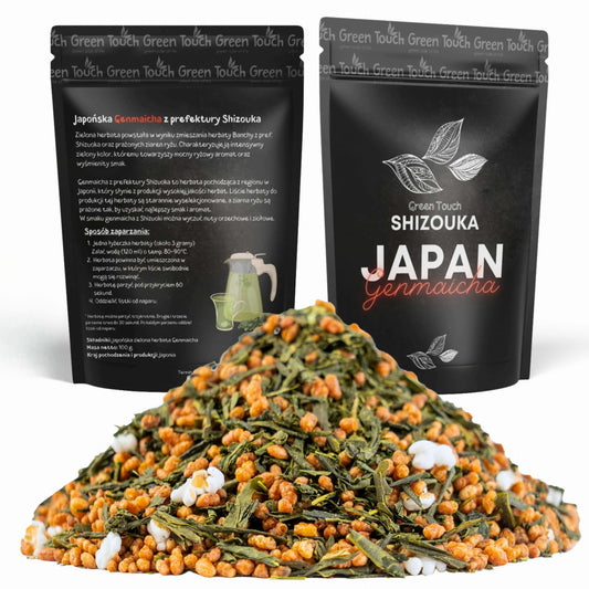 Genmaicha Shizuoka 100 g - japońska zielona herbata z prażonym ryżem