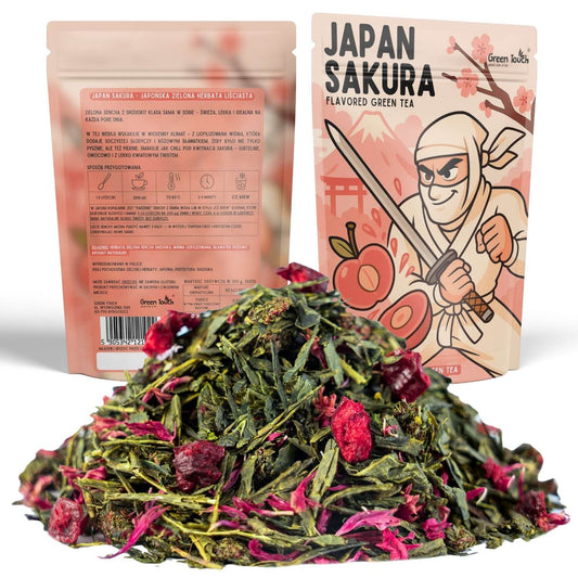 Japan Sakura 50 g - herbata zielona japońska wiśnia sencha shizuoka naturalna