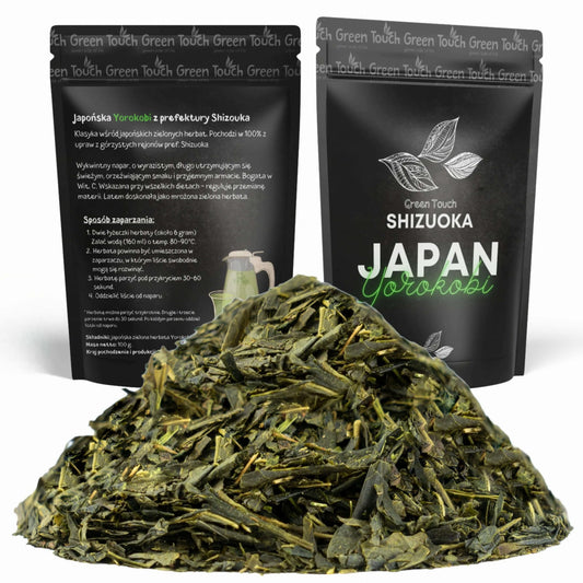 Sencha Yorokobi Shizuoka 100 g - japońska zielona herbata z nutą morskiej bryzy i szpinaku