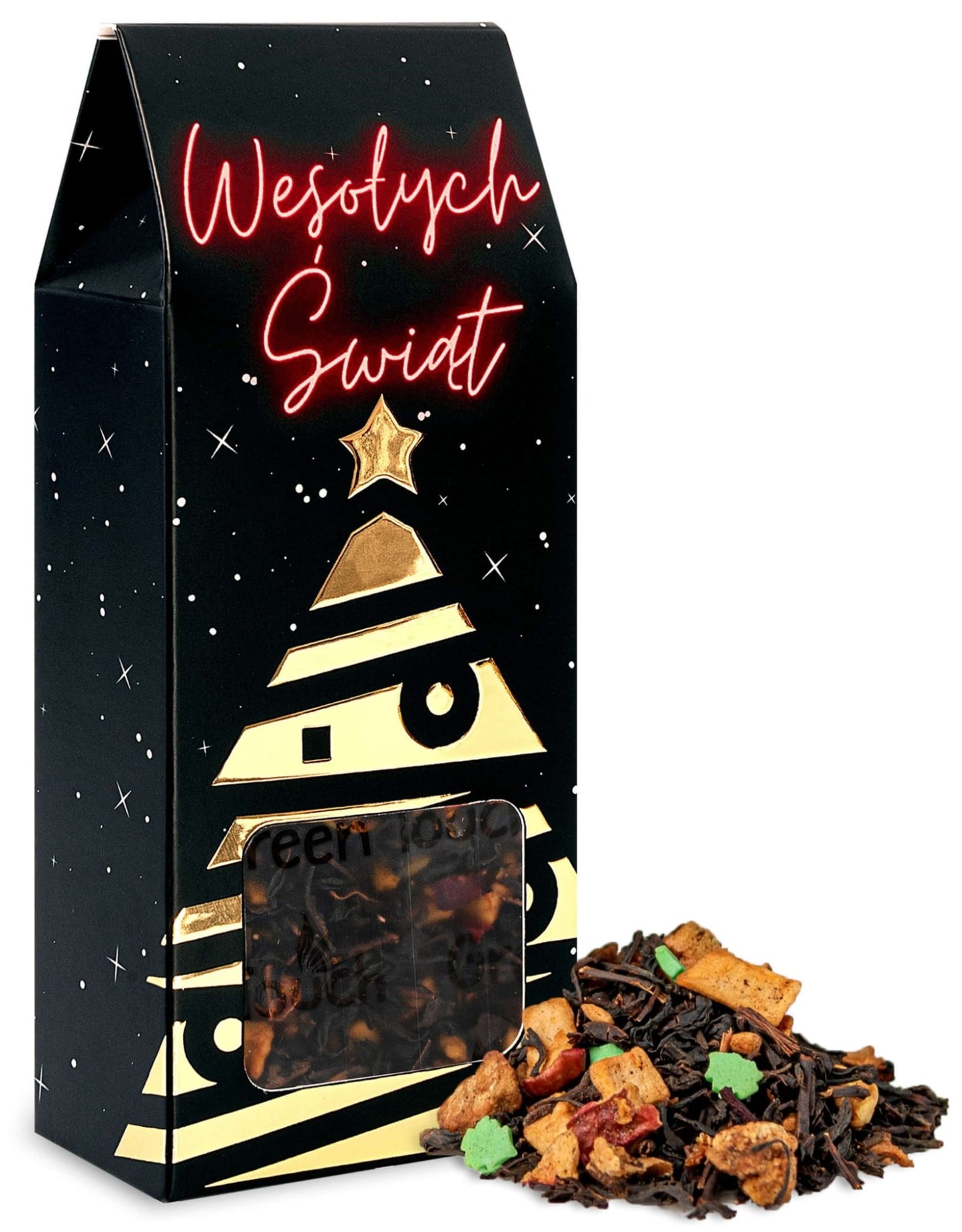 Herbata czarna świąteczna w pudełku na prezent - Zielona choinka 60 g