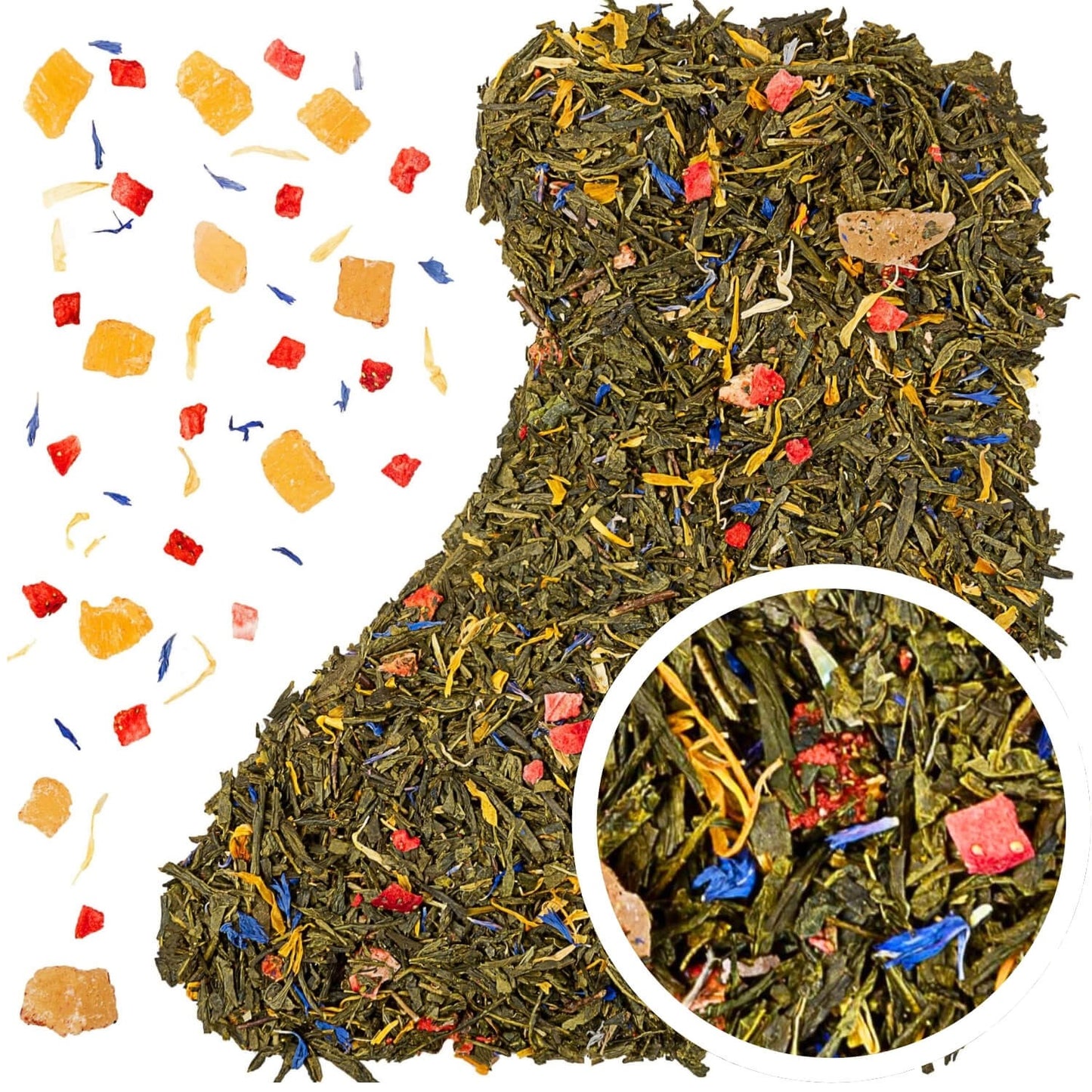 Blue Garden 50 g herbata zielona z owocami tropikalnymi i nutą kwiatów