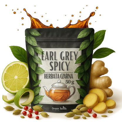 Earl grey spicy 50 g - herbata czarna ceylon zimowa z kardamonem i imbirem