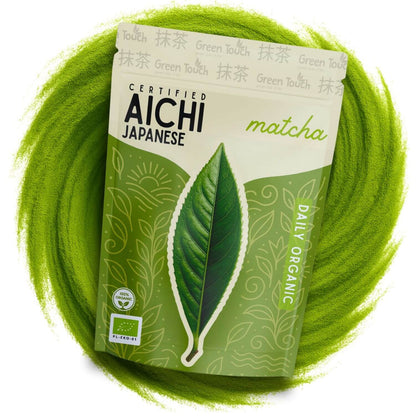 Herbata matcha japońska Aichi Codzienna 100 g certyfikowana BIO do latte Green Touch