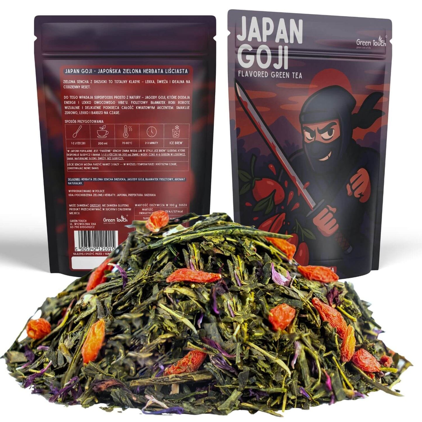 Japan Goji 50 g - herbata zielona japońska Shizuoka jagody goji naturalna