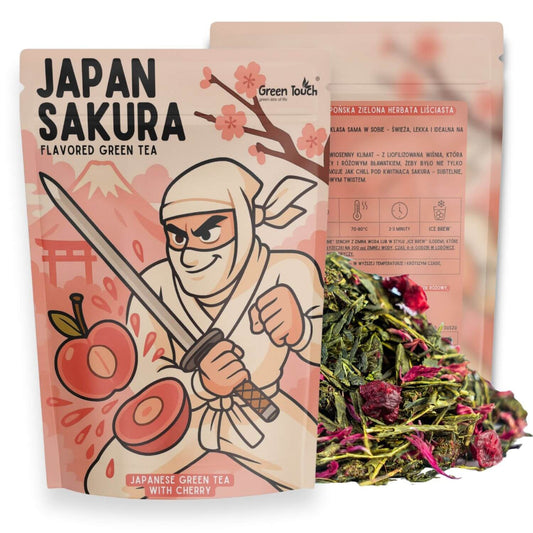 Japan Sakura 50 g - herbata zielona japońska wiśnia sencha shizuoka naturalna