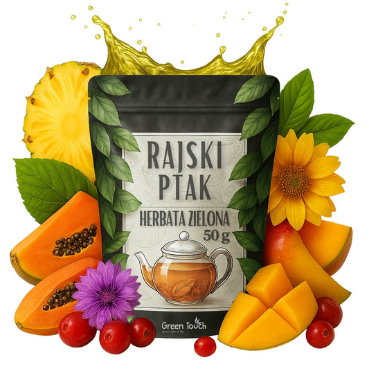 Rajski Ptak 50 g herbata zielona z mango, ananasem i papają