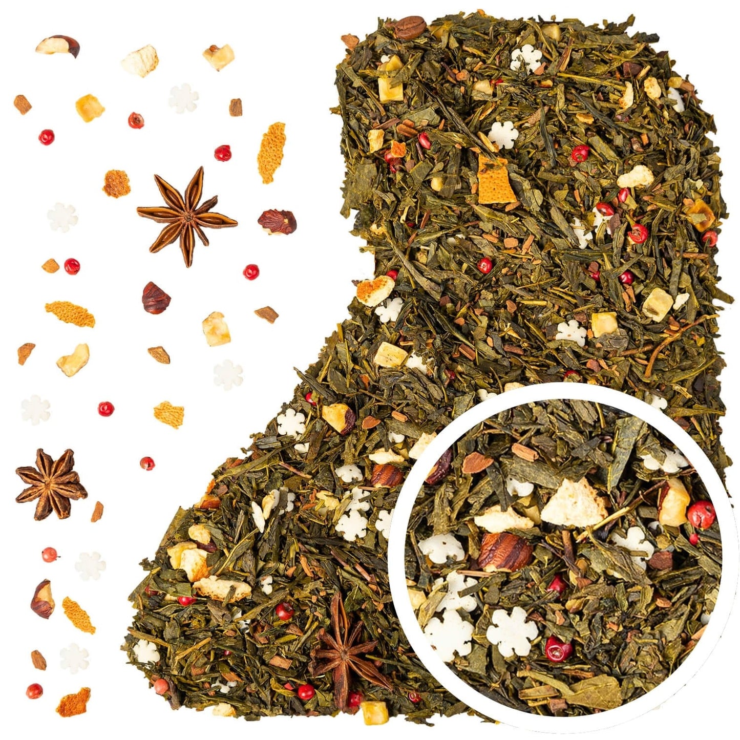 Świąteczna Iskra 50 g herbata zielona sencha z cynamonem i orzechem