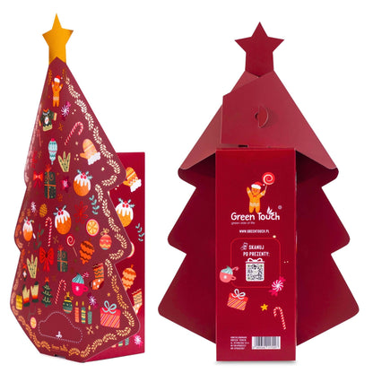 Kalendarz adwentowy z herbatą liściastą choinka prezent Green Touch